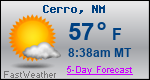 Weather Forecast for Cerro, NM