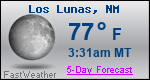 Weather Forecast for Los Lunas, NM
