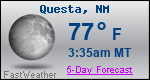 Weather Forecast for Questa, NM