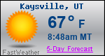 Weather Forecast for Kaysville, UT