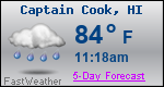 Weather Forecast for Captain Cook, HI