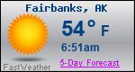 Weather Forecast for Fairbanks, AK