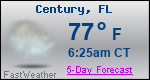 Weather Forecast for Century, FL