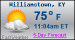 Weather Forecast for Williamstown, KY
