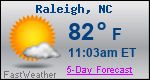 Weather Forecast for Raleigh, NC