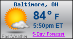 Weather Forecast for Baltimore, OH