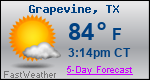 Weather Forecast for Grapevine, TX
