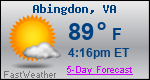 Weather Forecast for Abingdon, VA