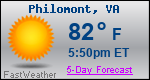 Weather Forecast for Philomont, VA