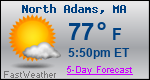 Weather Forecast for North Adams, MA