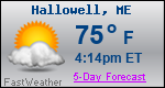 Weather Forecast for Hallowell, ME
