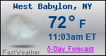 Weather Forecast for West Babylon, NY