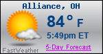 Weather Forecast for Alliance, OH