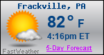 Weather Forecast for Frackville, PA