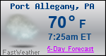 Weather Forecast for Port Allegany, PA
