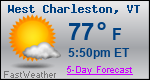 Weather Forecast for West Charleston, VT