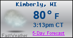 Weather Forecast for Kimberly, WI