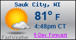 Weather Forecast for Sauk City, WI