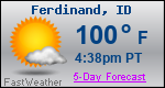Weather Forecast for Ferdinand, ID