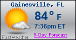 Weather Forecast for Gainesville, FL