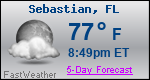 Weather Forecast for Sebastian, FL
