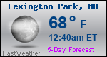 Weather Forecast for Lexington Park, MD