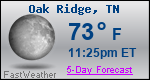 Weather Forecast for Oak Ridge, TN