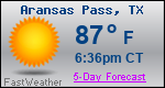 Weather Forecast for Aransas Pass, TX