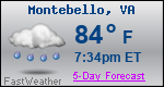 Weather Forecast for Montebello, VA