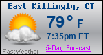 Weather Forecast for East Killingly, CT