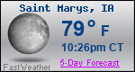 Weather Forecast for Saint Marys, IA