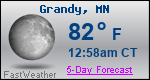 Weather Forecast for Grandy, MN