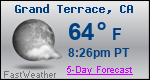 Weather Forecast for Grand Terrace, CA