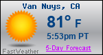 Weather Forecast for Van Nuys, CA
