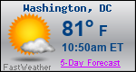 Weather Forecast for Washington, DC