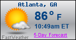 Weather Forecast for Atlanta, GA