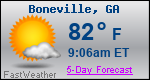 Weather Forecast for Boneville, GA