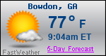 Weather Forecast for Bowdon, GA