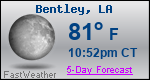 Weather Forecast for Bentley, LA
