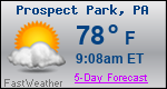 Weather Forecast for Prospect Park, PA