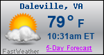 Weather Forecast for Daleville, VA