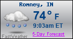 Weather Forecast for Romney, IN