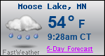 Weather Forecast for Moose Lake, MN