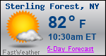 Weather Forecast for Sterling Forest, NY