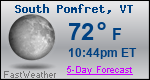 Weather Forecast for South Pomfret, VT