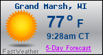 Weather Forecast for Grand Marsh, WI