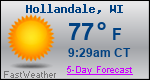 Weather Forecast for Hollandale, WI