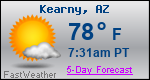 Weather Forecast for Kearny, AZ
