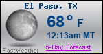 Weather Forecast for El Paso, TX