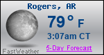 Weather Forecast for Rogers, AR